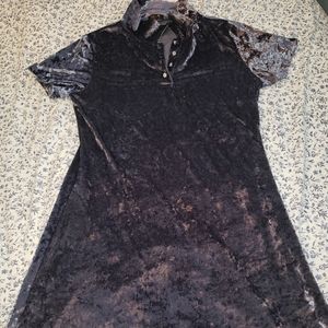 dELiA*s Velour Button Up Skater Dress